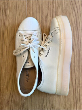Valentino Women's Leather Sneakers in White